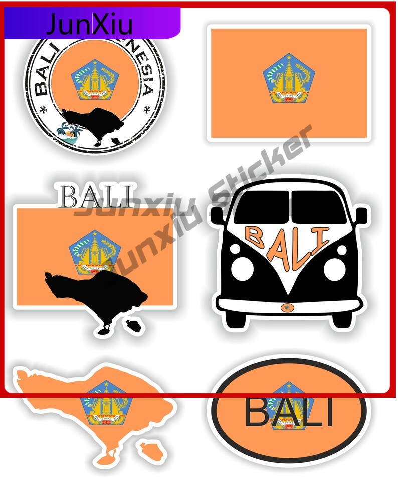 Car Accessories Bali - Decalcomanie in vinile bandiera Bali Indonesia
