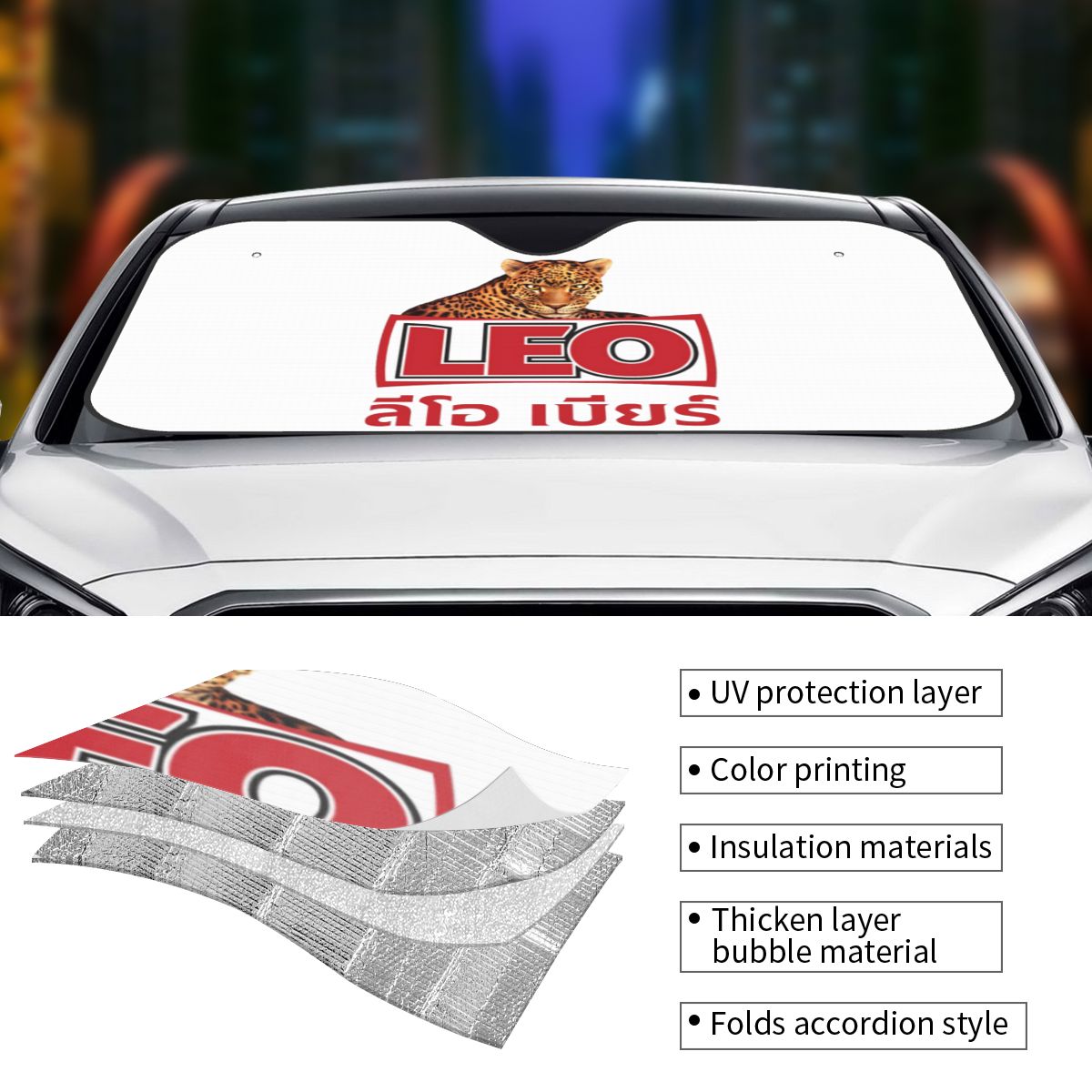 Leo Beer Bangkok Parasole Para - Car Accessories Bangkok recensione e prezzo