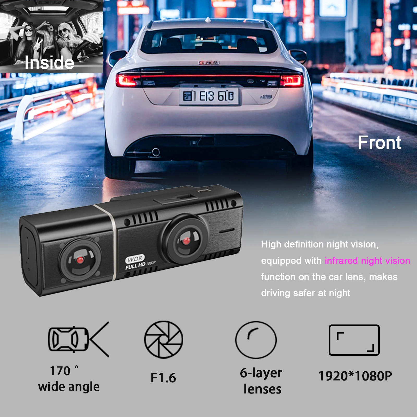 Telecamera da cruscotto doppia - Car Dash Cam recensione e prezzo