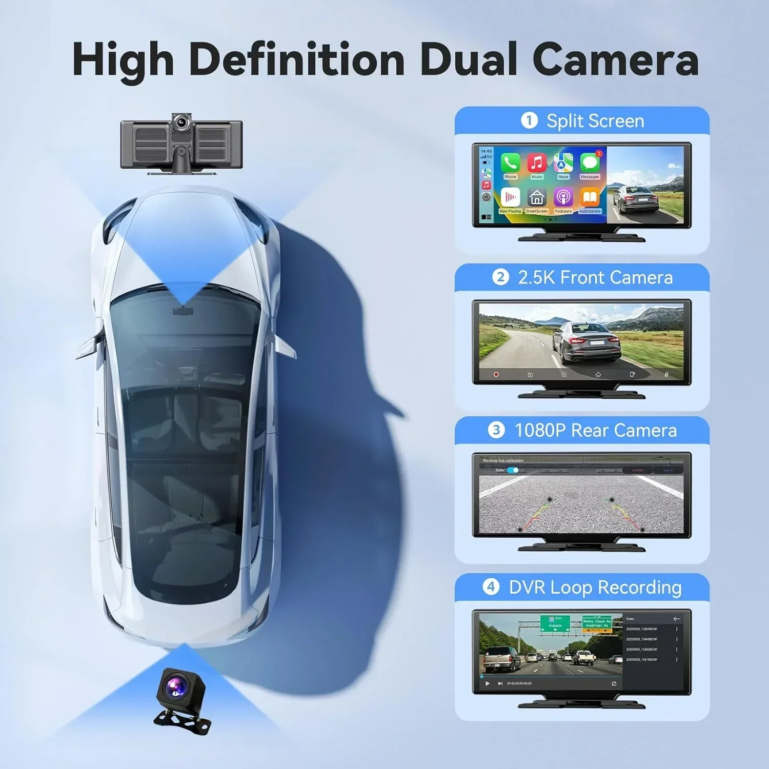 Dash Cam Portatile 10.26'' con - Car Dash Cam recensione e prezzo