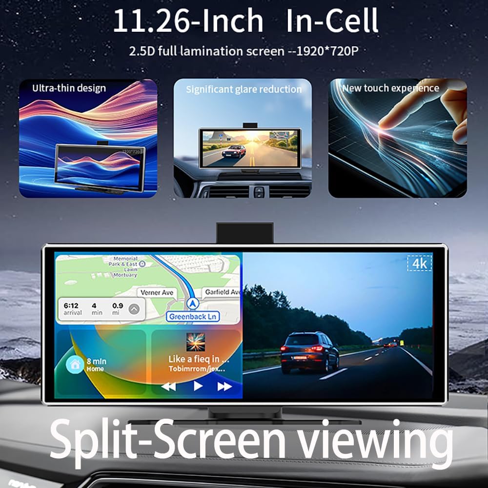 Dash Cam 4K da 11,26 pollici W - Car Dash Cam recensione e prezzo